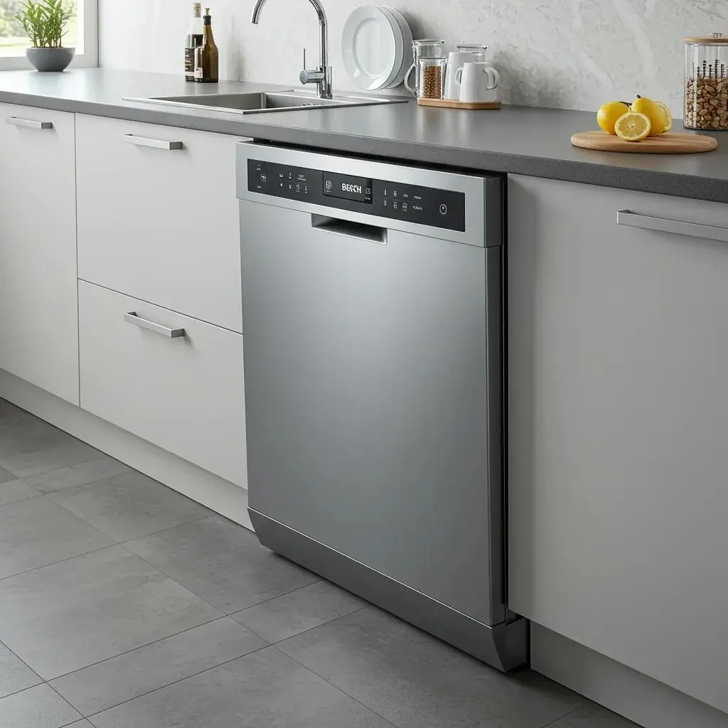 Bosch dishwasher in a modern kitchen, highlighting its design and functionality