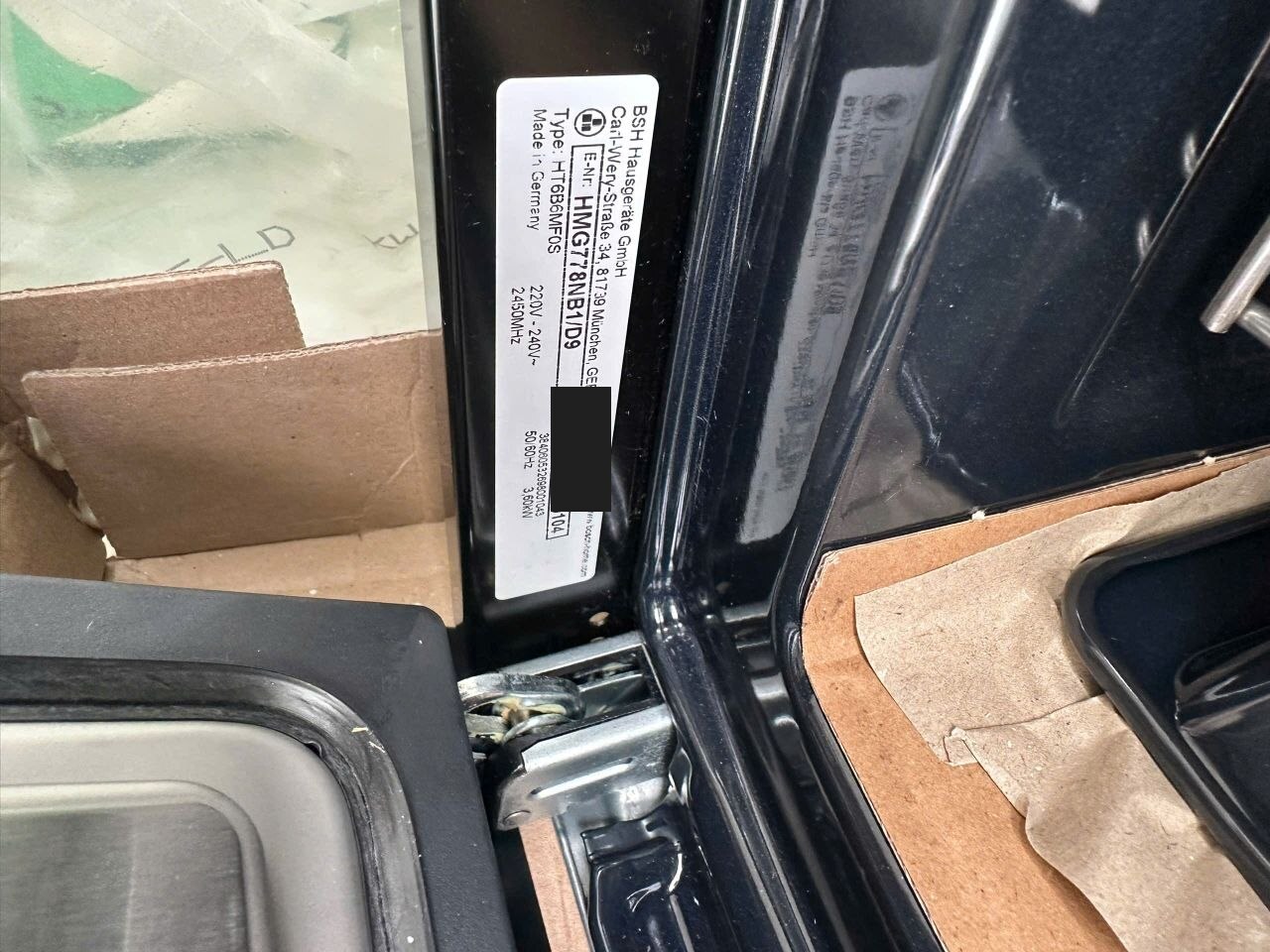 Tem model lò nướng Bosch HMG778NB lắp âm tủ